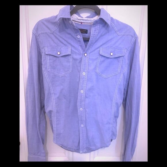 Light blue Button down Zara small - Picture 1 of 4
